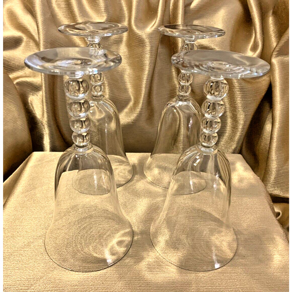 Imperial Crystal Candlewick #3400 7.5” Goblet Ball Stem Glasses 9 oz 4pc 1958 - Picture 6 of 8